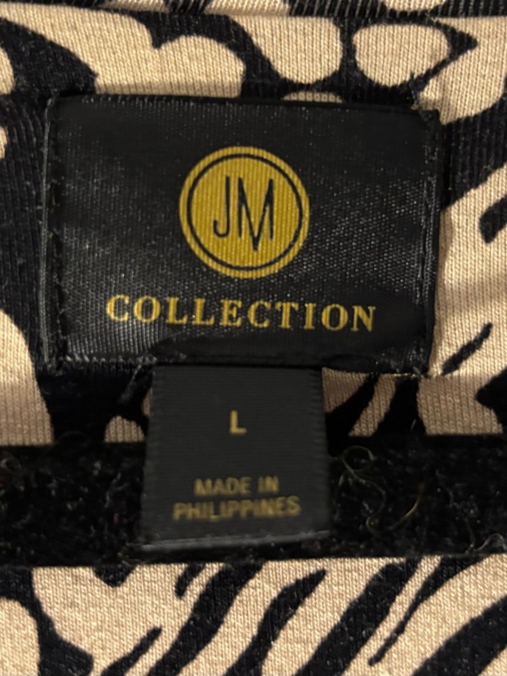 JM Collection Black and Tan Women’s Top Size L - Picture 4 of 8